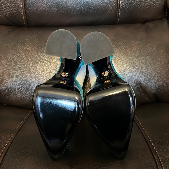 SALE!!! Versace Medusa aevitas satin silk platform pumps heels NEW - Picture 6 of 7